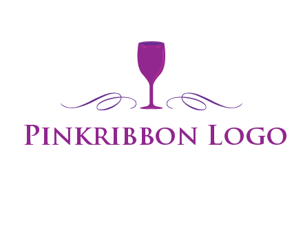 goblet with ribbons logo