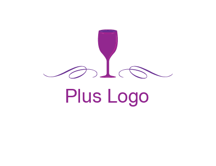 goblet with ribbons logo