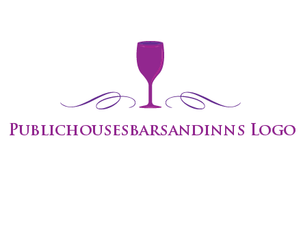 goblet with ribbons logo