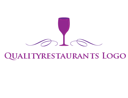 goblet with ribbons logo