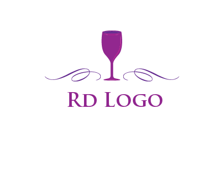 goblet with ribbons logo