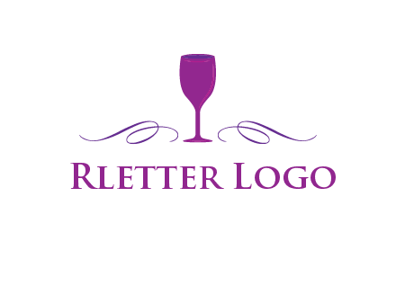 goblet with ribbons logo