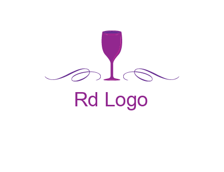 goblet with ribbons logo