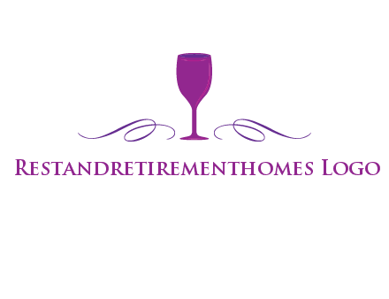 goblet with ribbons logo