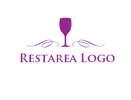 goblet with ribbons logo