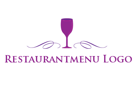 goblet with ribbons logo