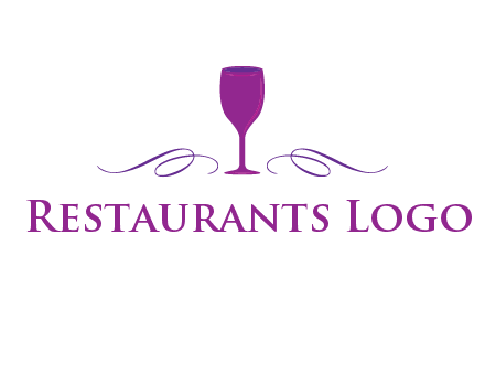 goblet with ribbons logo