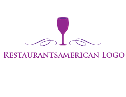 goblet with ribbons logo