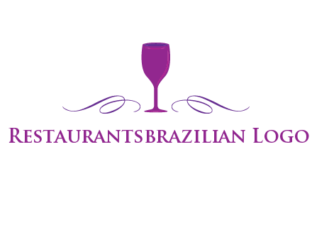 goblet with ribbons logo