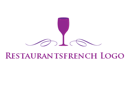 goblet with ribbons logo