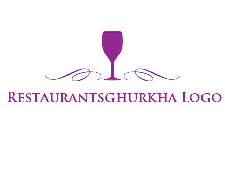 goblet with ribbons logo