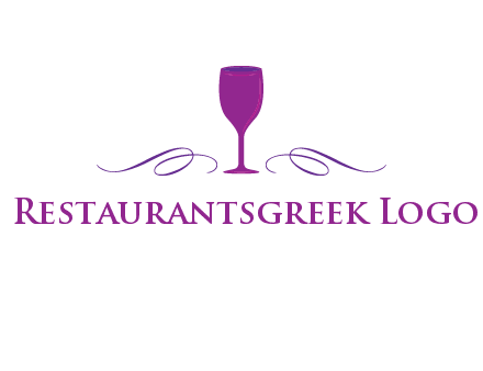 goblet with ribbons logo