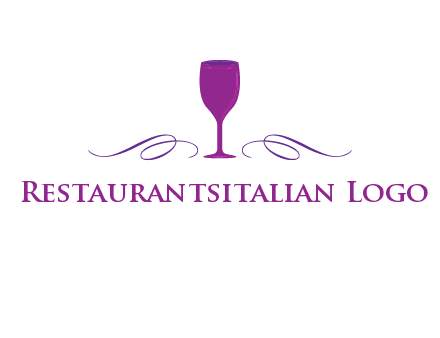 goblet with ribbons logo