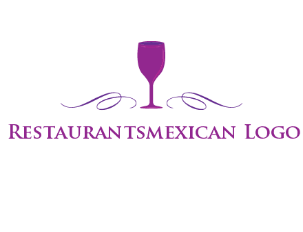 goblet with ribbons logo