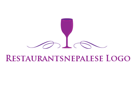 goblet with ribbons logo