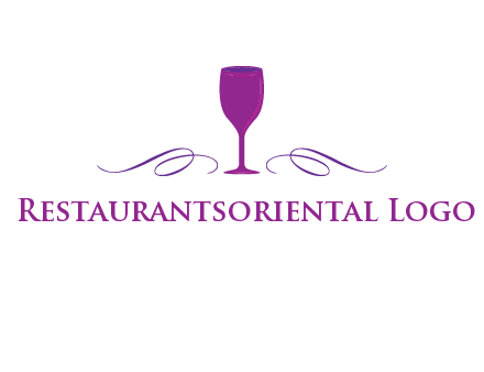 goblet with ribbons logo