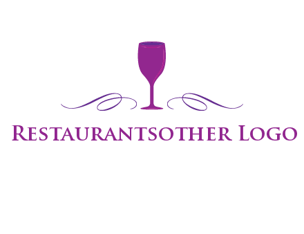 goblet with ribbons logo