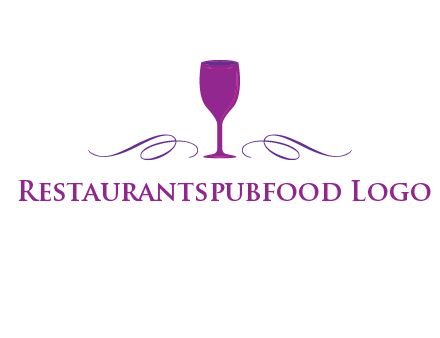 goblet with ribbons logo