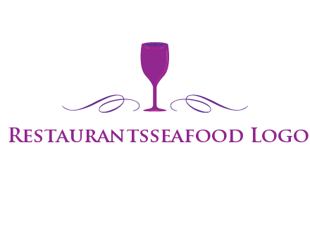 goblet with ribbons logo