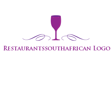 goblet with ribbons logo