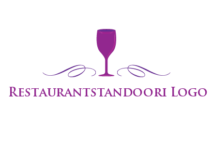 goblet with ribbons logo