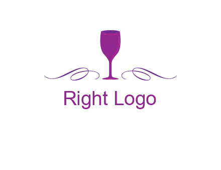 goblet with ribbons logo