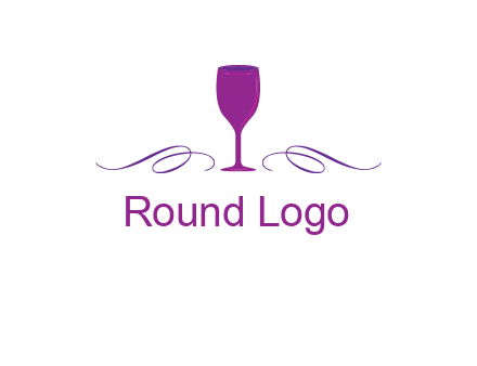 goblet with ribbons logo