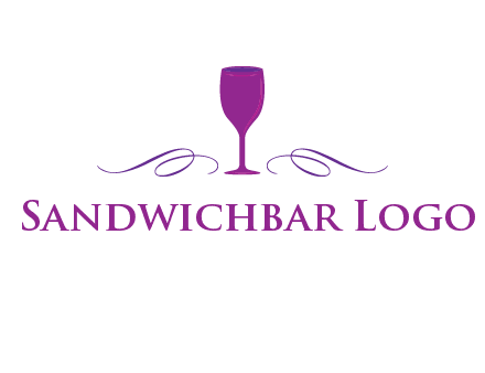 goblet with ribbons logo