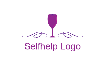 goblet with ribbons logo
