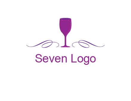 goblet with ribbons logo