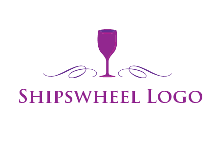 goblet with ribbons logo