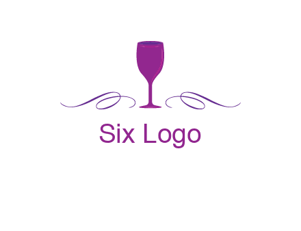 goblet with ribbons logo