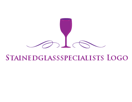 goblet with ribbons logo