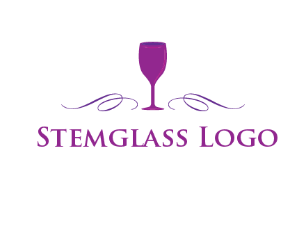 goblet with ribbons logo