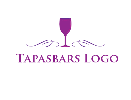 goblet with ribbons logo