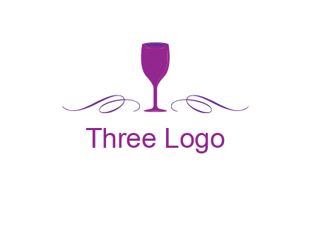goblet with ribbons logo