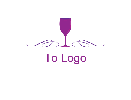 goblet with ribbons logo