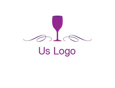 goblet with ribbons logo