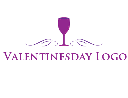goblet with ribbons logo