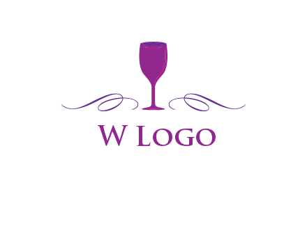 goblet with ribbons logo