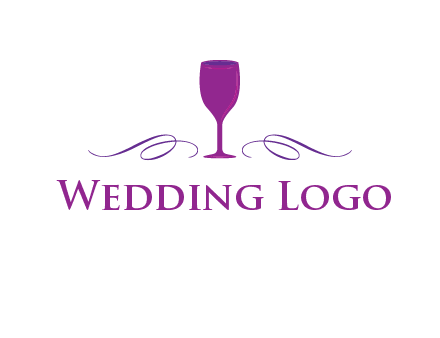 goblet with ribbons logo