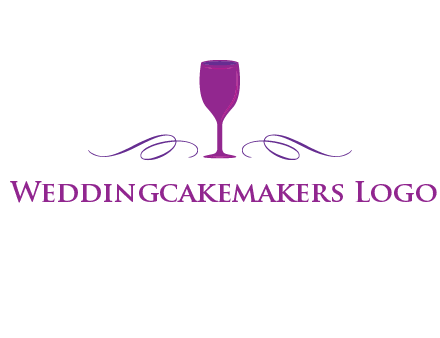 goblet with ribbons logo