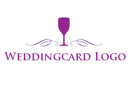goblet with ribbons logo