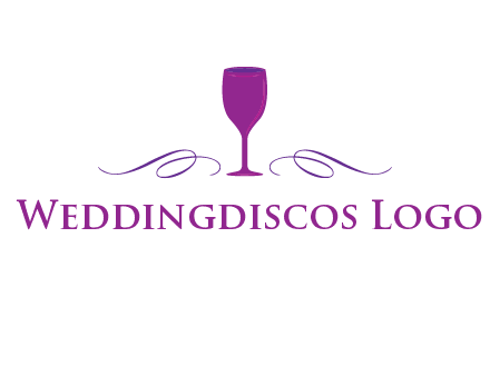 goblet with ribbons logo