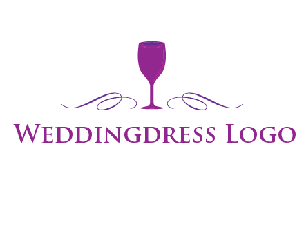 goblet with ribbons logo