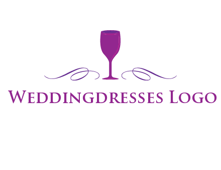 goblet with ribbons logo