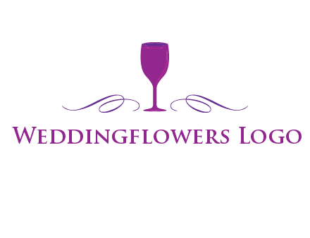 goblet with ribbons logo