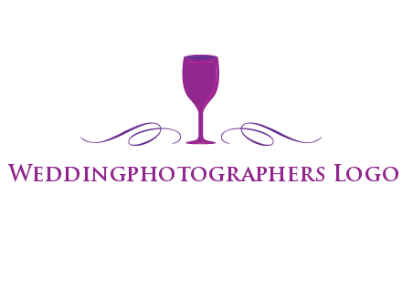 goblet with ribbons logo