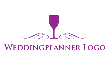 goblet with ribbons logo
