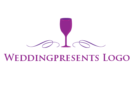 goblet with ribbons logo